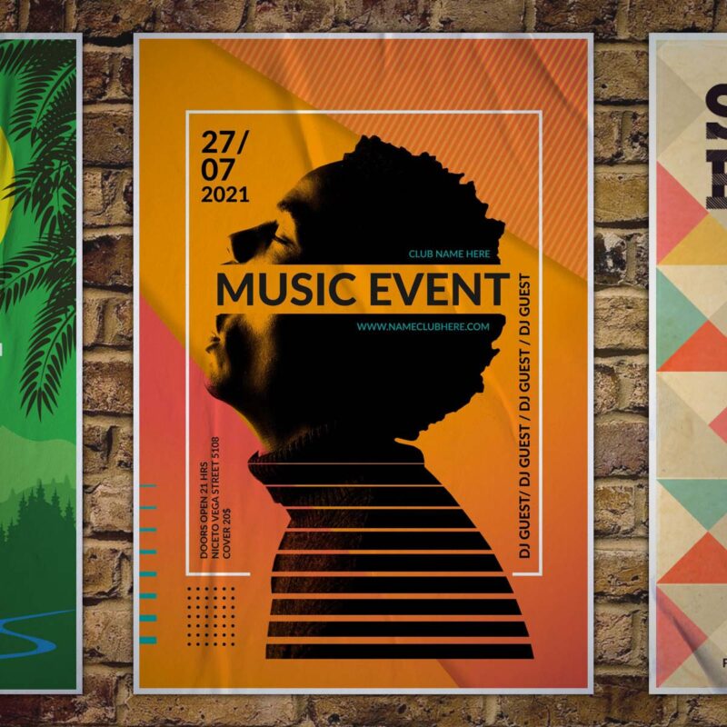 Αφίσα πορτοκάλι που παρουσιάζει ένα πρόσωπο