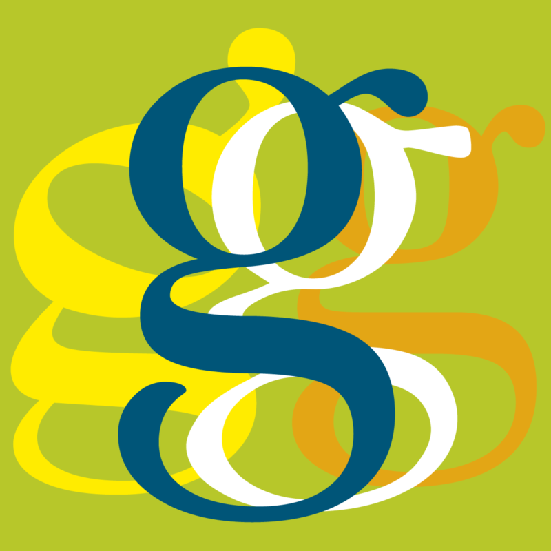 Απεικόνιση του γράμματος g σε διαφορετικά χρώματα