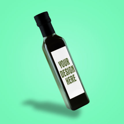 Ετικέτα για φιάλη Marasca 250ml. Αναγράφει πάνω «Your design here»