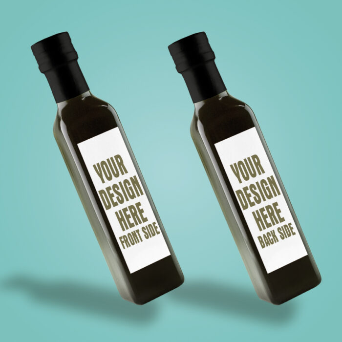 EVOO maraska Blank Labels 250ml Pair Front Back