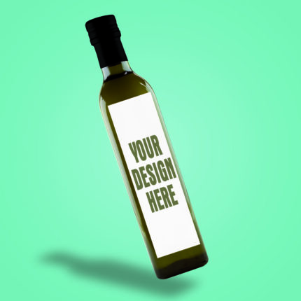 Ετικέτα για φιάλη Marasca 500ml. Αναγράφει πάνω «Your design here»