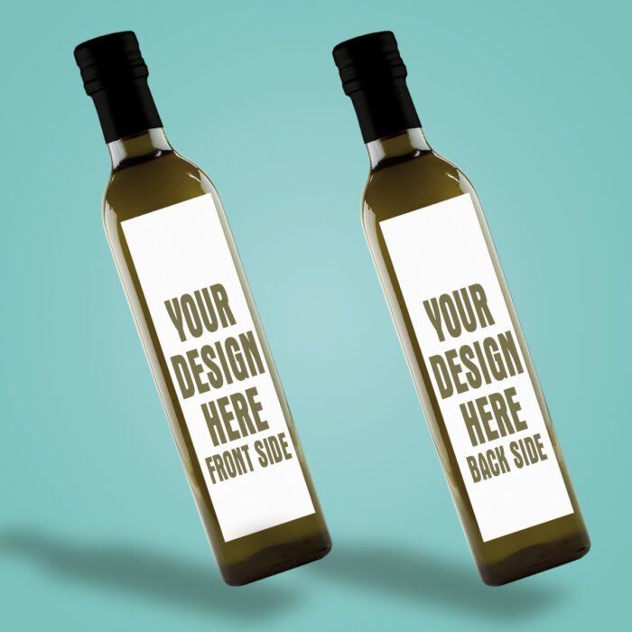 EVOO maraska Blank Labels 500ml Pair Front Back
