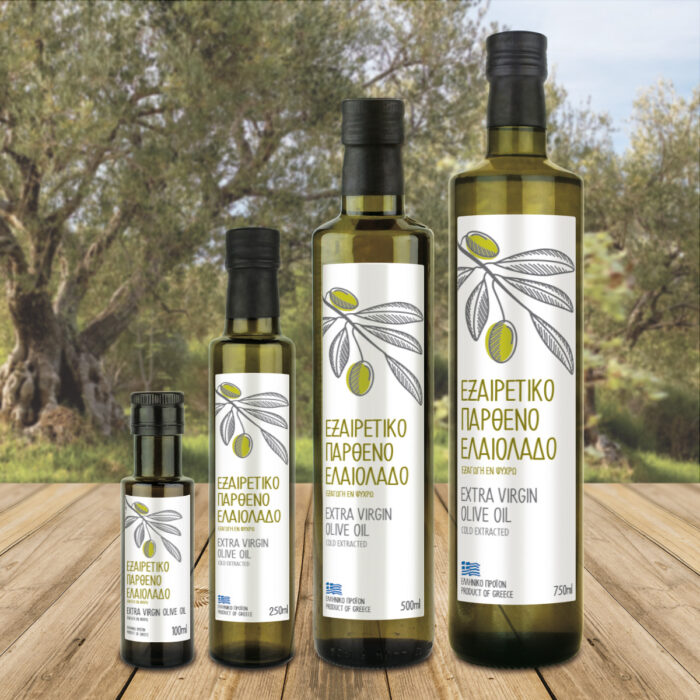 Ετικέτες αυτοκόλλητες για φιάλη ελαιολάδου, κλαδί ελιάς