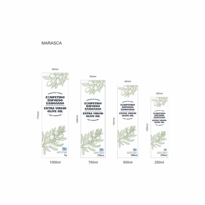 Ετικέτα εξαιρετικά παρθένου ελαιολάδου M005 αυτοκόλλητες ετικέτες για συσκευασία ελαιολάδοτ με πράσσινα γραμμικά φυλλαράκια ελίας