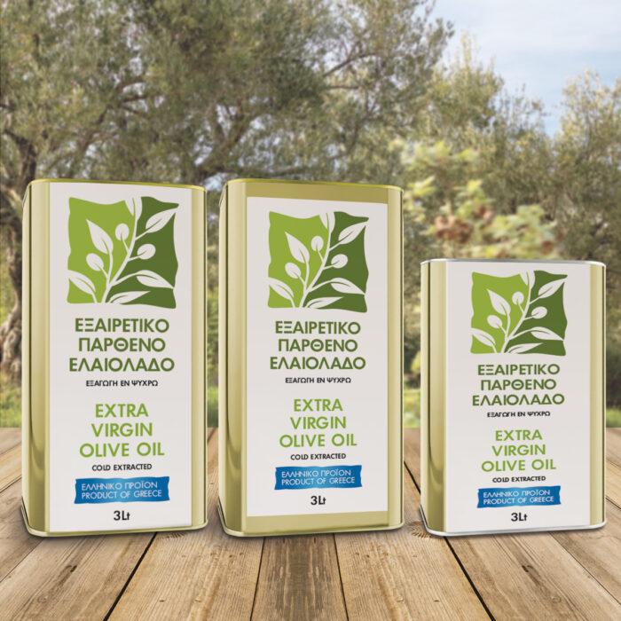 "Ετικέτες εξαιρετικού παρθένου ελαιολάδου για μεταλλικά δοχεία 3 λίτρω